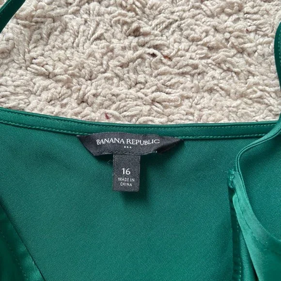 Banana Republic Green Midi Slip Dress in size 16 - Picture 8 of 12